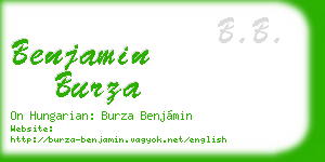 benjamin burza business card